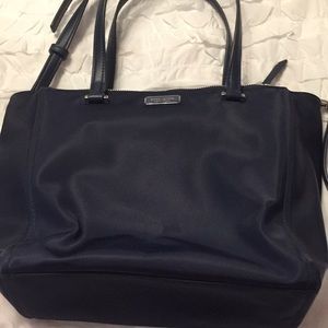 Gently used nylon Kate Spade handbag. Navy Blue.